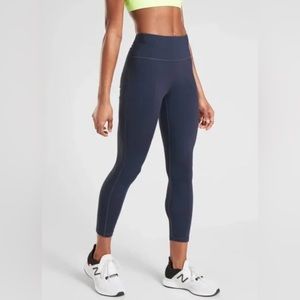 Athleta Blue‎ Chaturanga Tights Yoga Leggings, Size L